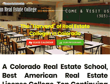 Tablet Screenshot of americanrealestatecollege.com